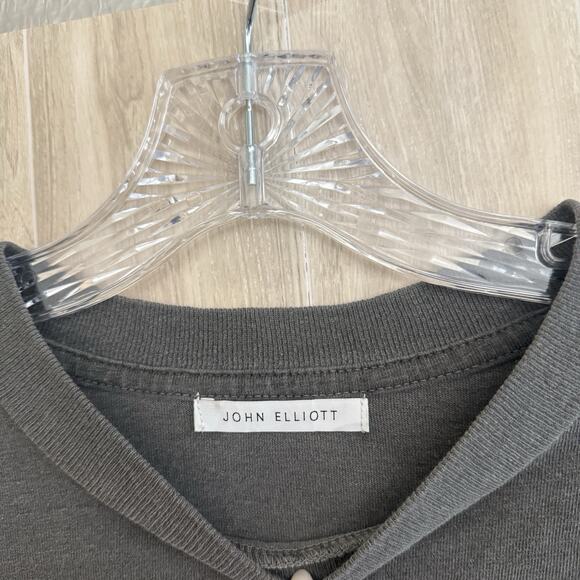 John Elliott T Shirt Men’s 1 Small Oversized Washed Gray Relaxed Short Sleeve - Picture 8 of 15